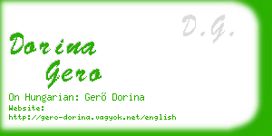 dorina gero business card